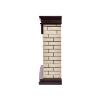 Портал Firelight Bricks 25 камень бежевый, шпон темный дуб