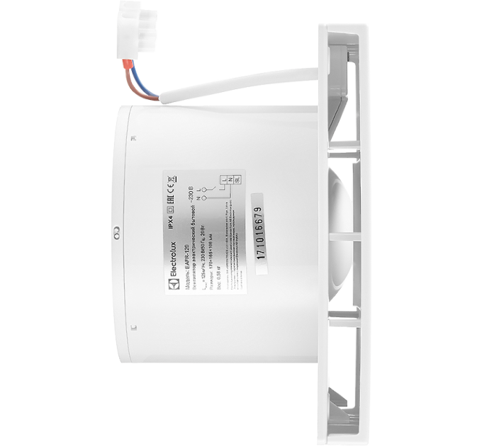 Вентилятор вытяжной Electrolux серии Rainbow EAFR-100TH steel с таймером и гигростатом