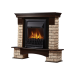 Портал Firelight Forte Wood Classic камень коричневый, шпон темный дуб
