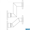 Трубы подачи/возврата BAXI в разделитель производительностью 28 м3/ч Dn80
