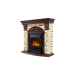 Портал Firelight Torre Classic камень сланец натуральный, шпон темный дуб