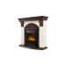 Портал Firelight Torre Classic камень белый, шпон темный дуб